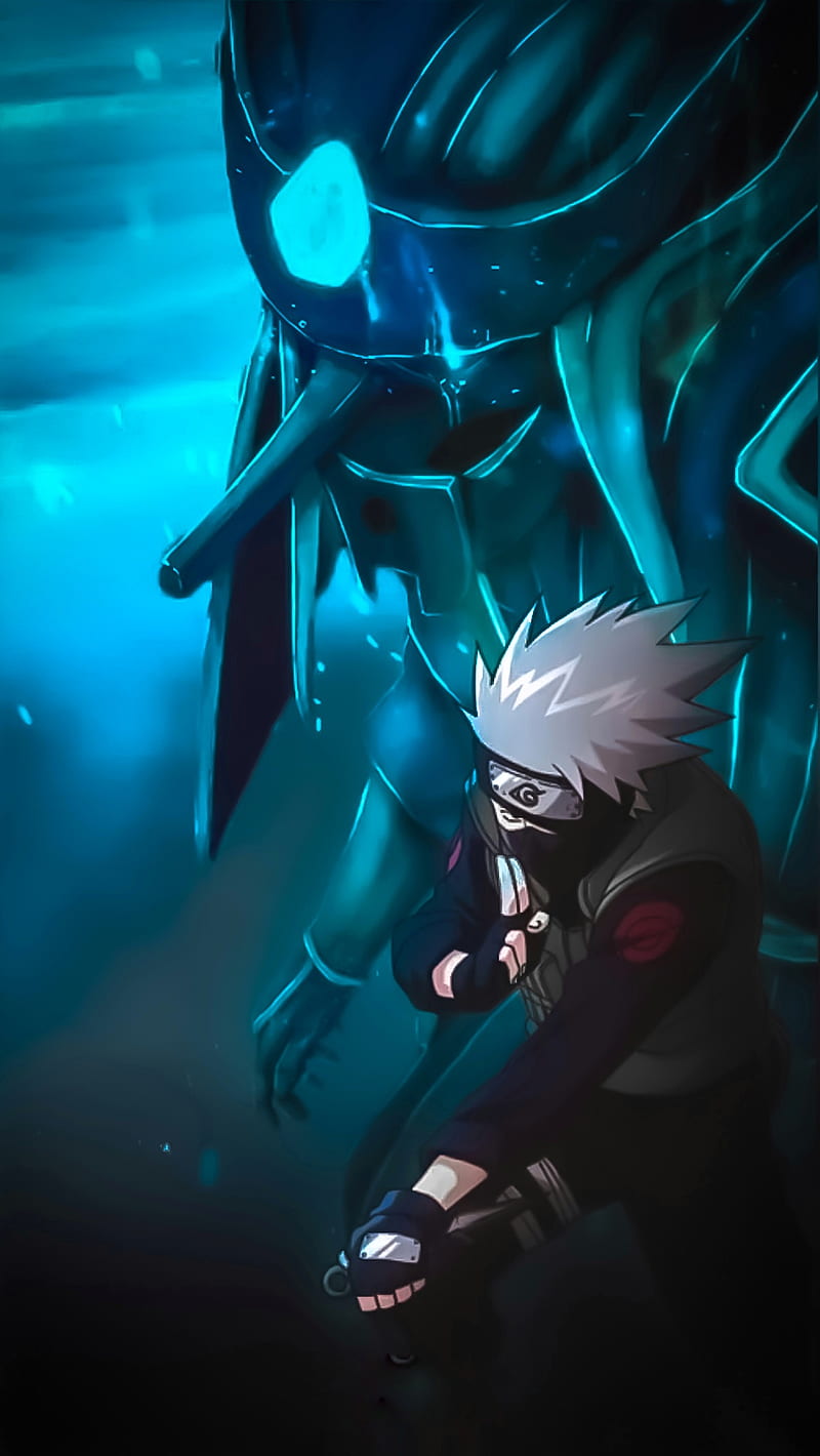 Naruto Kakashi Dark Blue Desktop Wallpaper - Kakashi Wallpaper