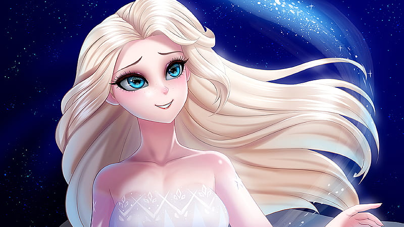 Movie, Frozen 2, Blonde, Blue Eyes, Elsa (Frozen), Girl, HD wallpaper