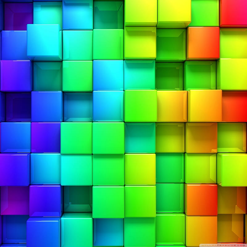 Rainbow Vivid Colors Cubes Ultra Background for : & UltraWide & Laptop : Multi Display, Dual & Triple Monitor : Tablet : Smartphone, HD phone wallpaper