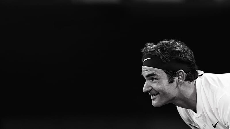 Roger Federer , roger-federer, tennis, esports, male-celebrities, boys, monochrome, black-and-white, HD wallpaper