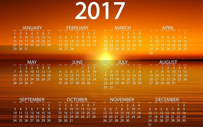2017, calendar, texture, HD wallpaper