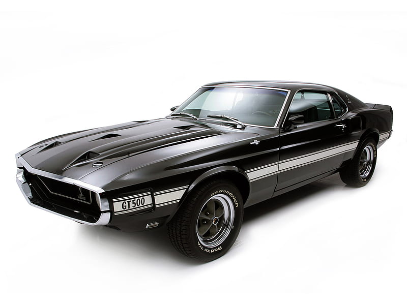 1969 Ford Shelby Mustang GT500, 1st Gen, Coupe, V8, car, HD wallpaper