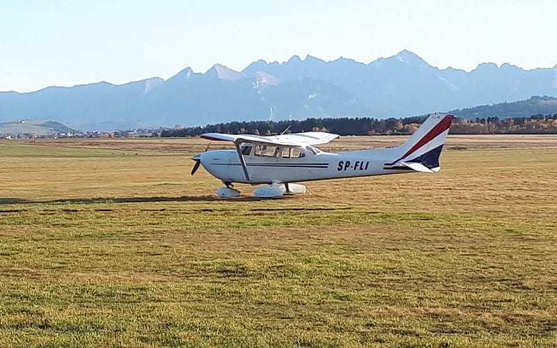 Reims - Cessna FR172J, Poland, plane, Tatry, airfield, mountains, HD wallpaper