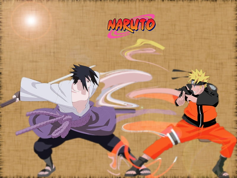 until the end, naruto, anime, sasuke, fight, attack, sword, HD wallpaper