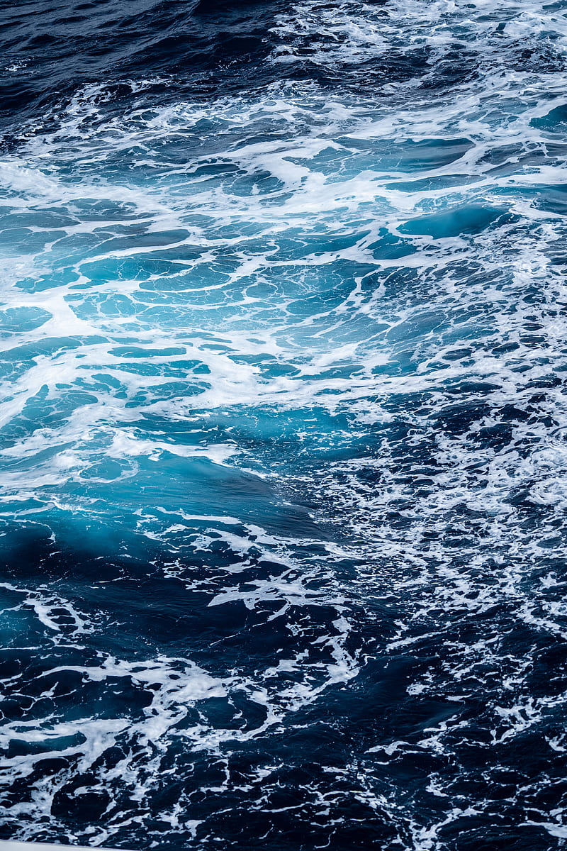 ocean, water, foam, waves, HD phone wallpaper