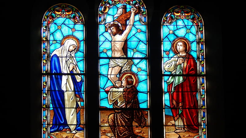 Church Stained Glass Window Jesus, HD wallpaper