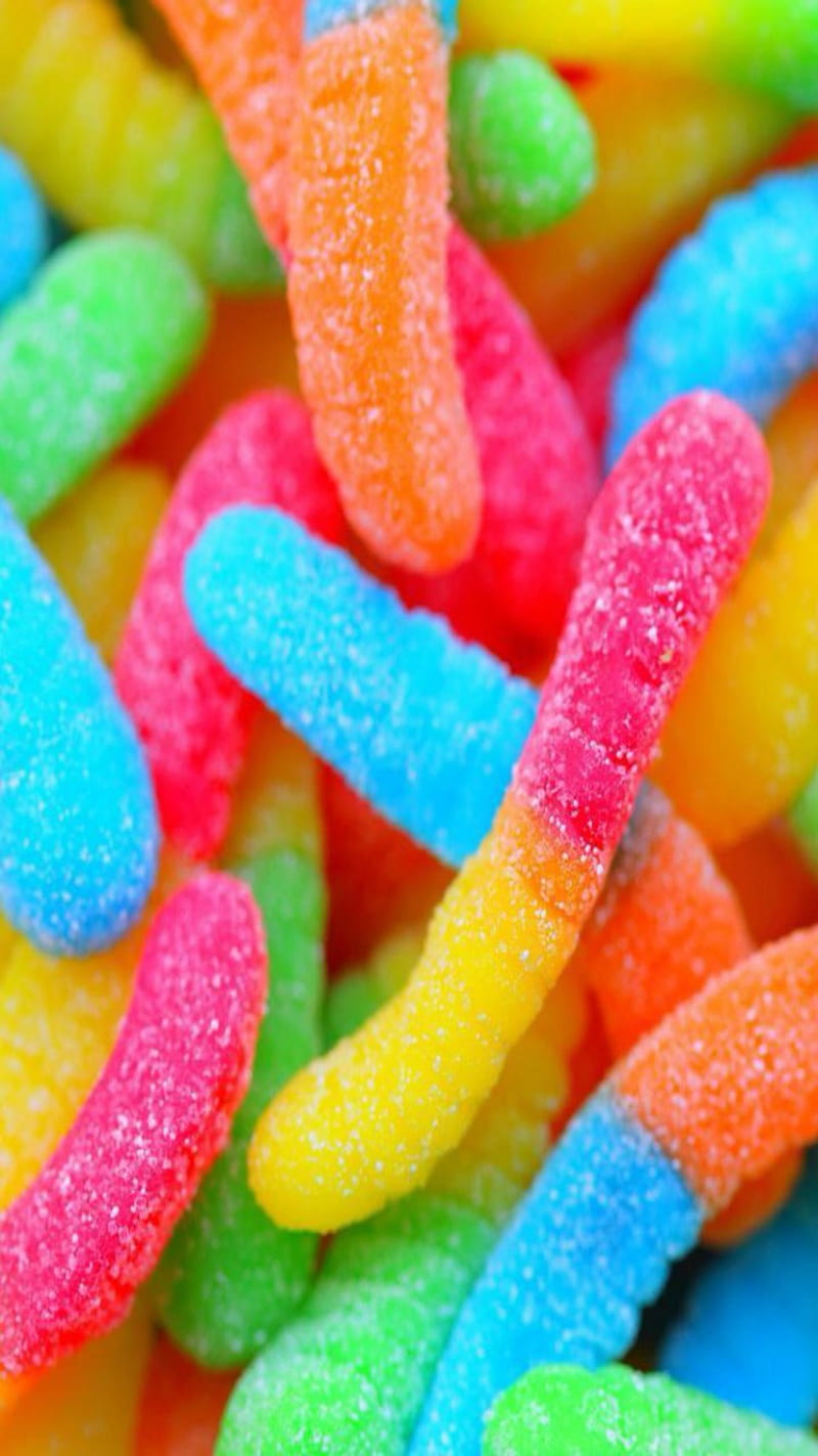 jelly worms candy, like, other, HD phone wallpaper