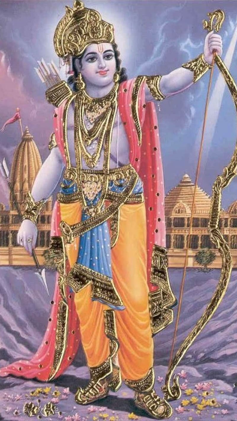 Jay Shri Ram, Ayodhya Background, temple, lord, god, HD phone wallpaper