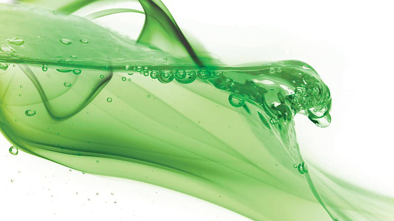 Green Water Splash Bubbles Green, HD wallpaper