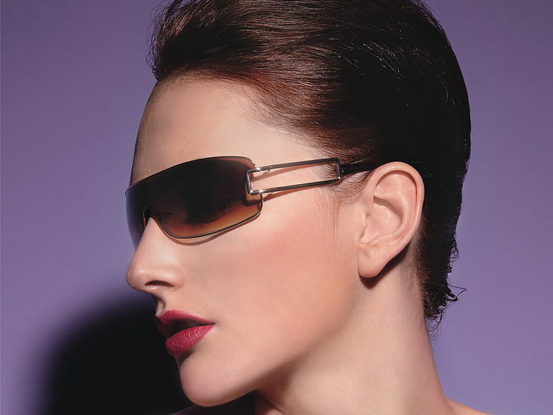 Charming beauty model glasses advertising 03, HD wallpaper