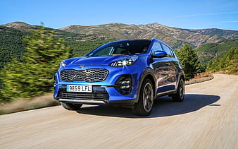 Kia Sportage Hybrid GT Line road, 2020 cars, crossovers, Sportage QL, 2020 Kia Sportage, korean cars, Kia, HD wallpaper