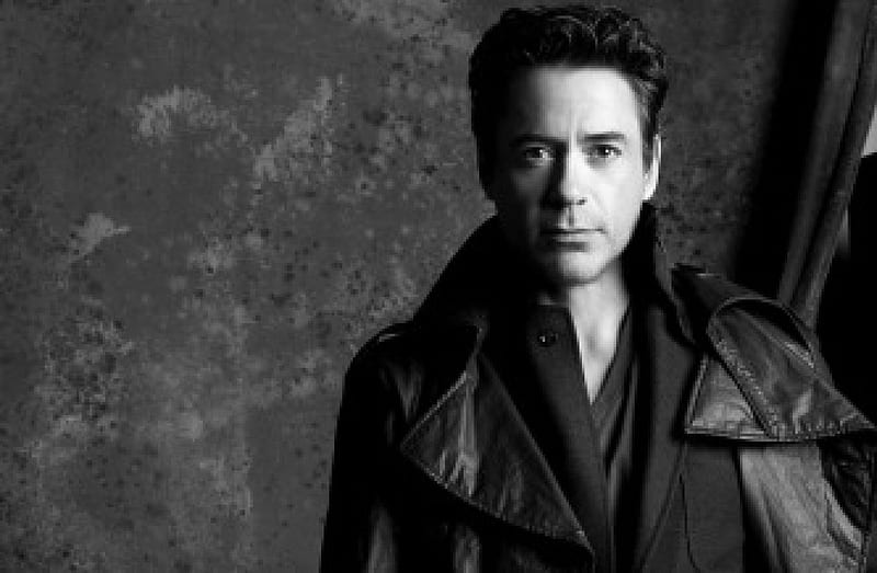 Robert Downey Jr - 50 Shades of Gray, Hollywood, Oscars, Black and White, Actor, Robert Downey Jr, HD wallpaper