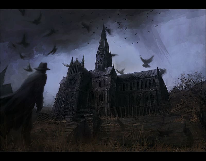 Gothic, Building, Dark, Cathedral, HD wallpaper