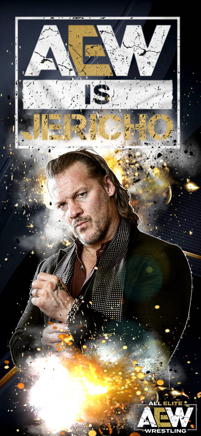 Chris Jericho AEW , wrestling, awe, the elite, elite, all elite wrestling, chris jericho, aew is jericho, goat, HD phone wallpaper