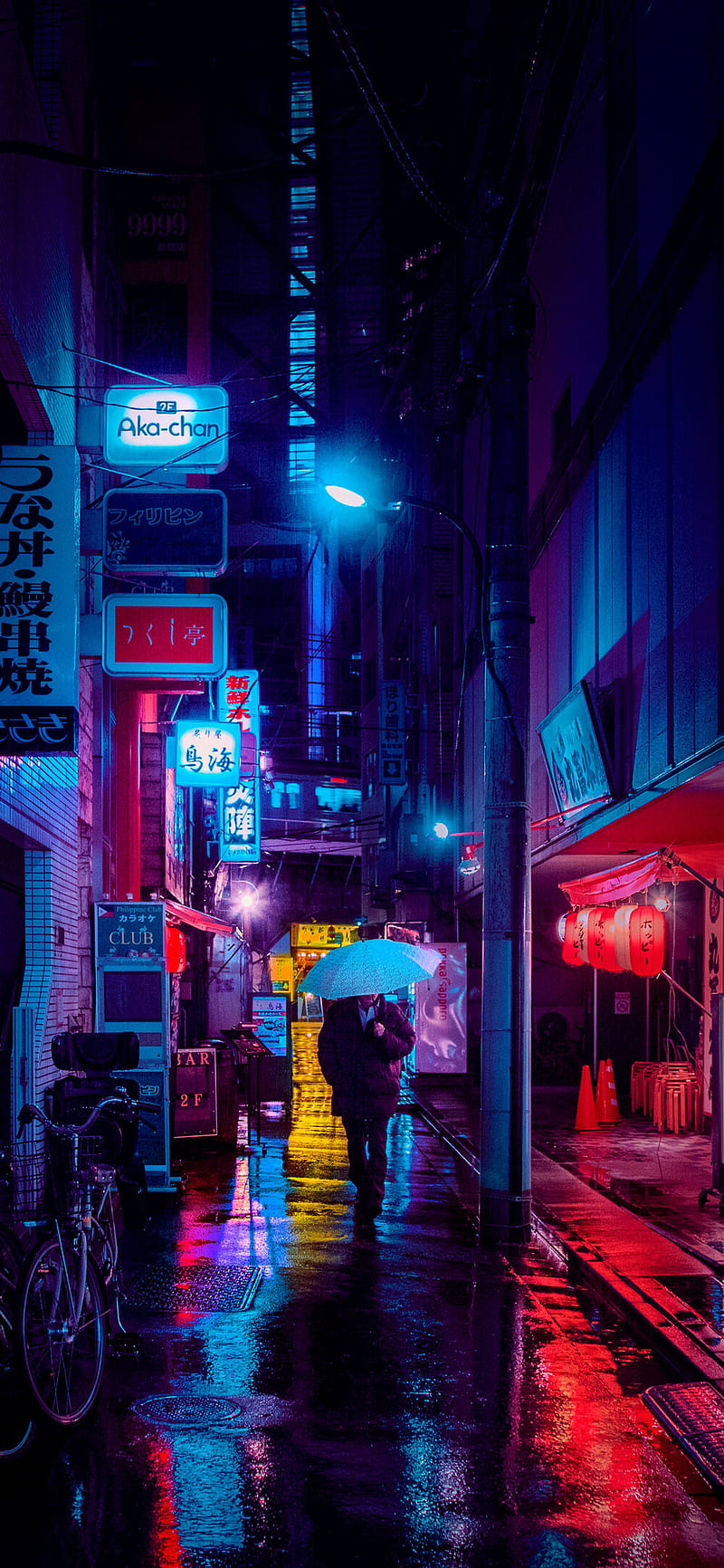 epicvin, city, japan, night, street, tokyo, HD phone wallpaper