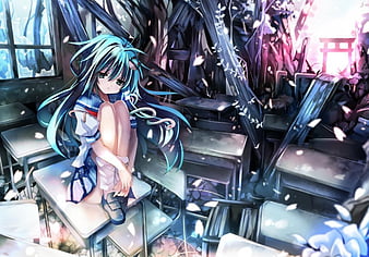 ☆ B.R.$ ☆, Sad, GIRL anime, Brs, Alone, HD wallpaper