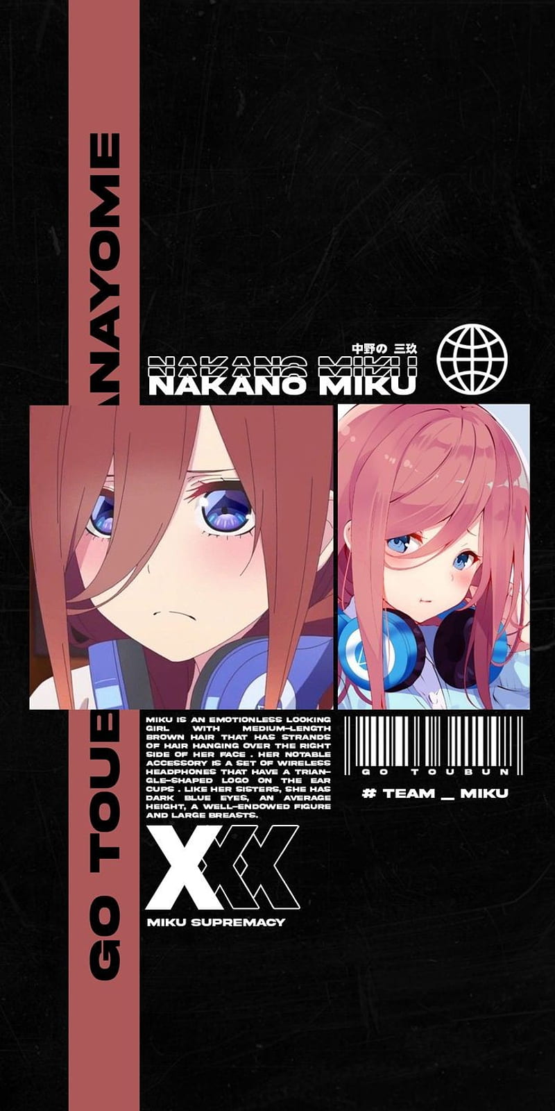 Nakano Miku, manga, Gotoubun no Hanayome, girl with headphones