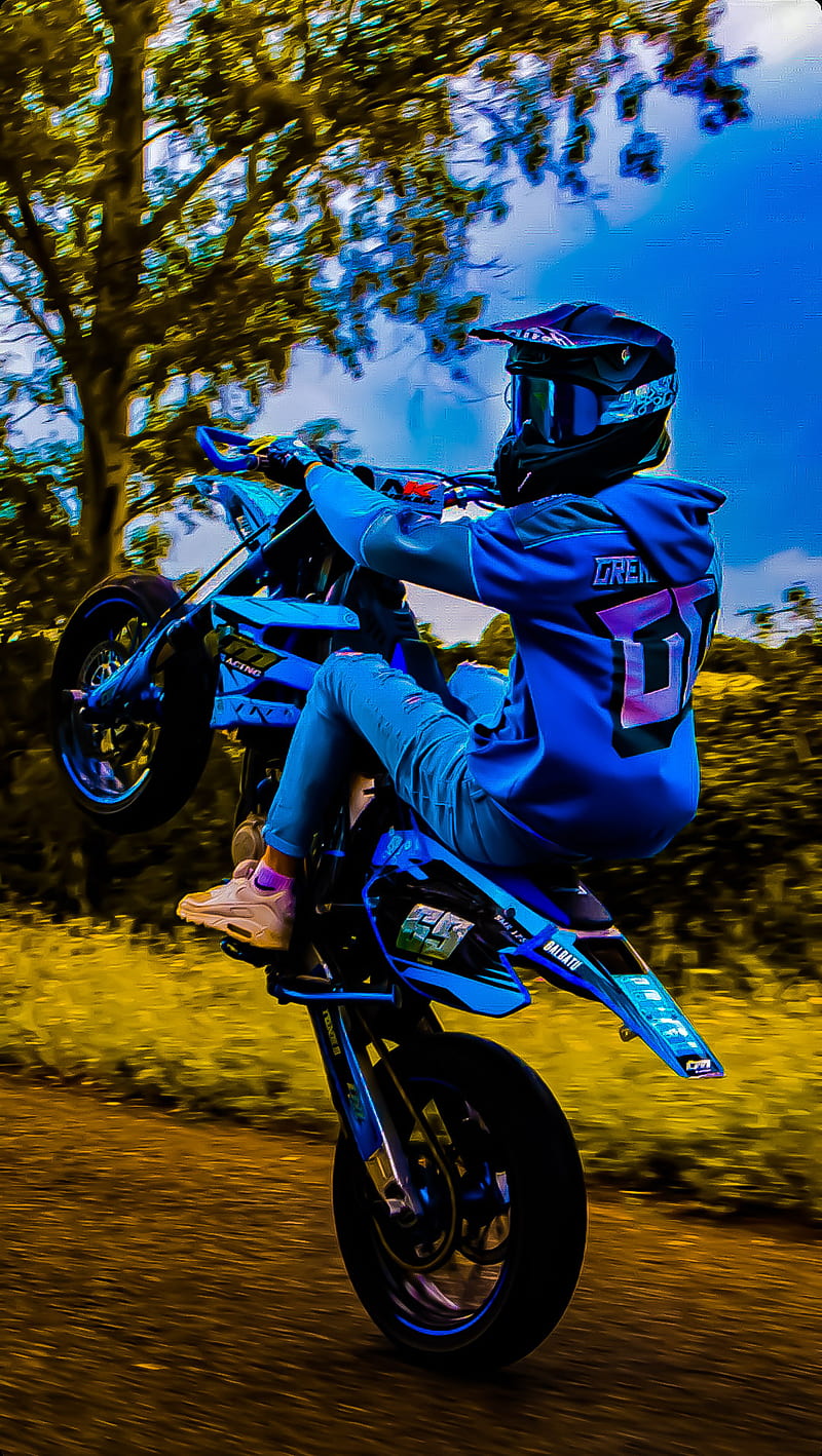 Wallpaper ID 8033  motorcycle motorcyclist stunt bike road 4k free  download