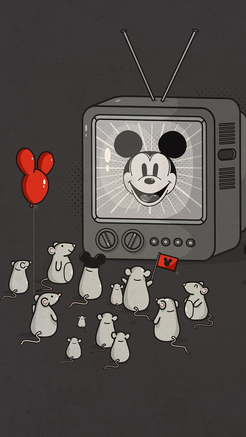 Mickey Mouse, mice, television, HD phone wallpaper