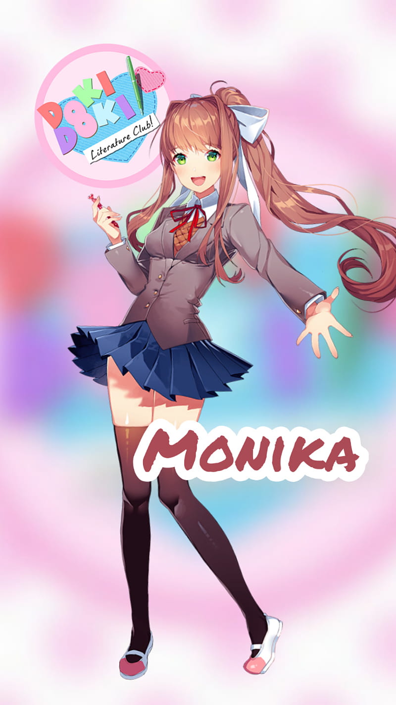 Monika, ddlc, doki doki, doki doki literature club, HD phone wallpaper |  Peakpx