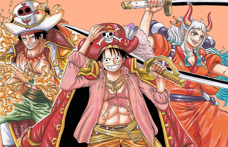 One Piece, Monkey D. Luffy , Portgas D. Ace , Yamato (One Piece) , One Piece: Two Years Later, HD wallpaper