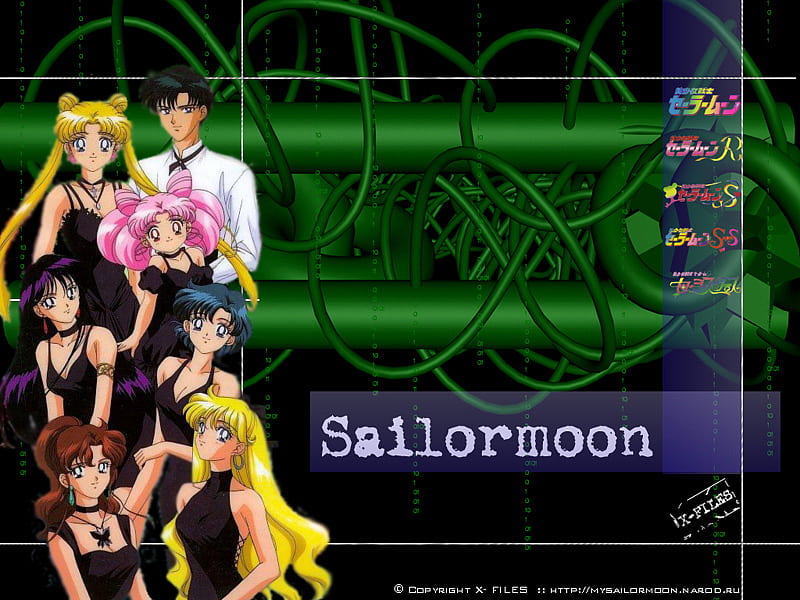Sailor Moon, girls, stuff, ball, green, HD wallpaper