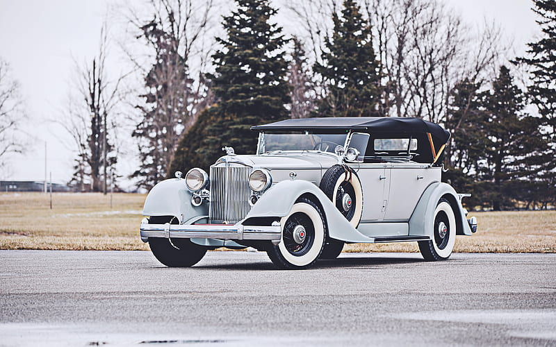Packard Eight Dual Cowl Sport Phaeton, retro cars, 1934 cars, luxury cars, Packard, HD wallpaper