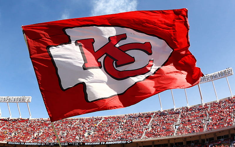 Flag of Kansas City Chiefs, NFL, Arrowhead Stadium, Kansas City, USA, Kansas City Chiefs, American football, Kansas City Chiefs Flag, HD wallpaper