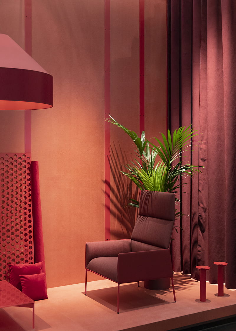 Empty gray sofa chair beside palm tree, HD phone wallpaper | Peakpx