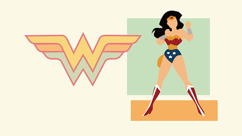 Wonder Woman Minimal 10k, wonder-woman, superheroes, artist, artwork, digital-art, minimalism, minimalist, HD wallpaper