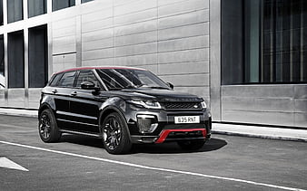 2016, tuning, ewok, land rover, range rover, evoque, black ewok, HD wallpaper