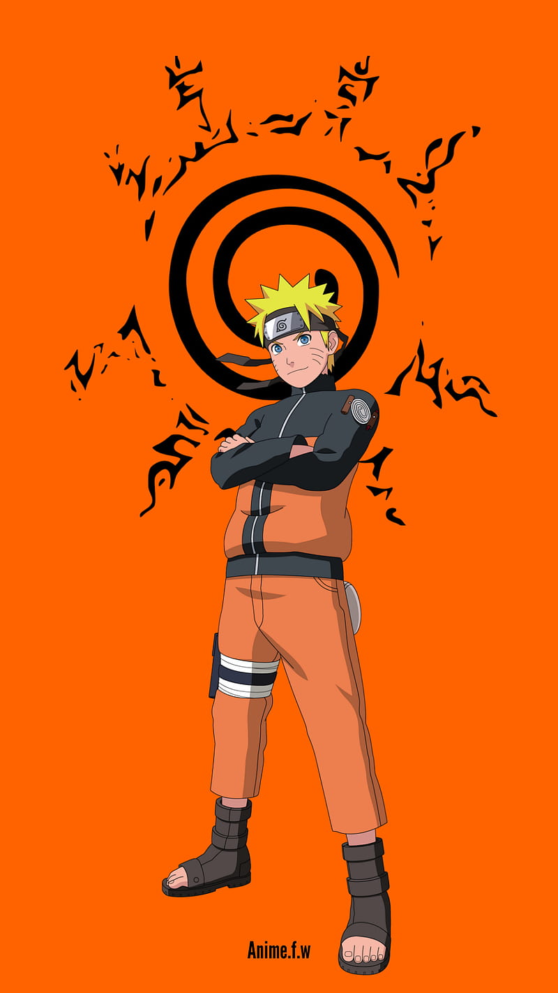 Naruto with orange background