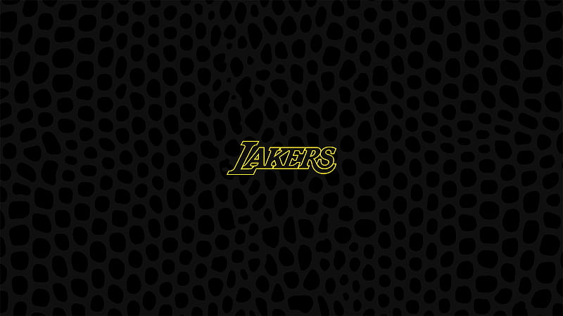 Basketball Crest Emblem Lakers Logo NBA Black Background Los Angeles Lakers, HD wallpaper