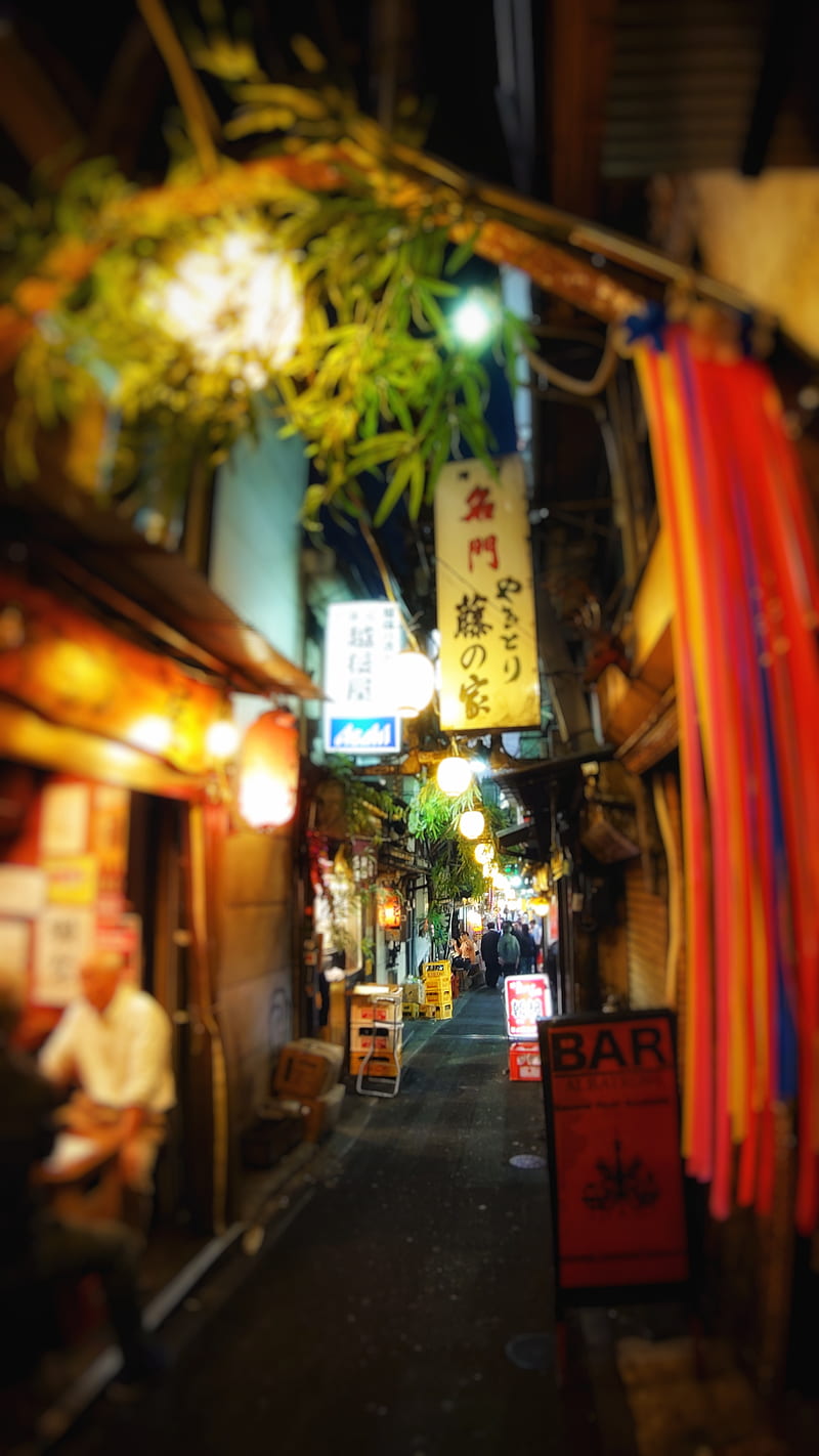 Tokyo back street, bang, big, japan, night, penny, grapher, shop, HD phone wallpaper