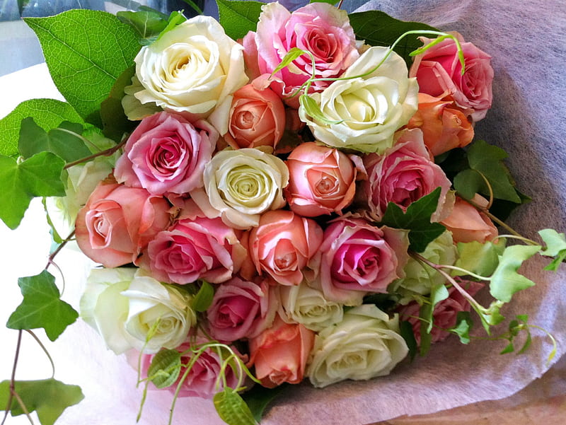 A bunch of spring, arrangement, flowers, white, pink, HD wallpaper | Peakpx