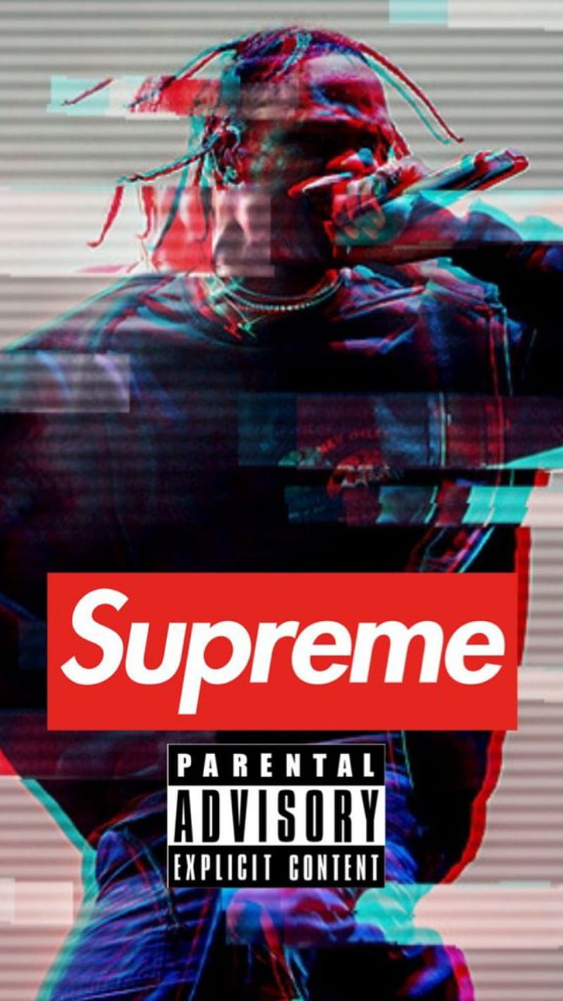 Supreme Black Brand Logo Travis Scott Hd Phone Wallpaper Peakpx