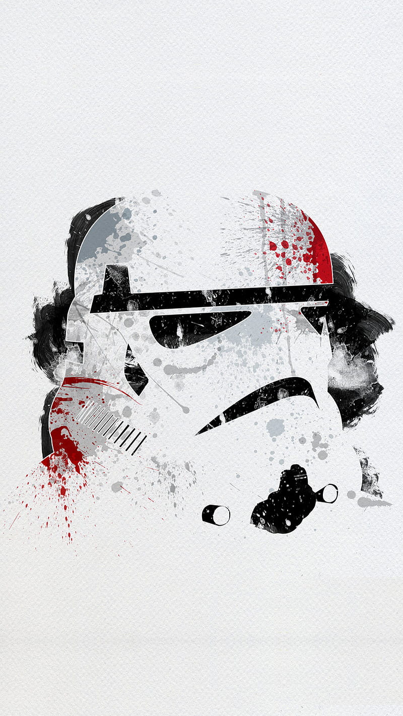 Star Wars, stormtrooper, helmet, simple background, HD phone wallpaper