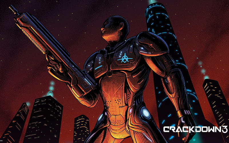 Crackdown 3, poster, 2018 games, warrior, HD wallpaper