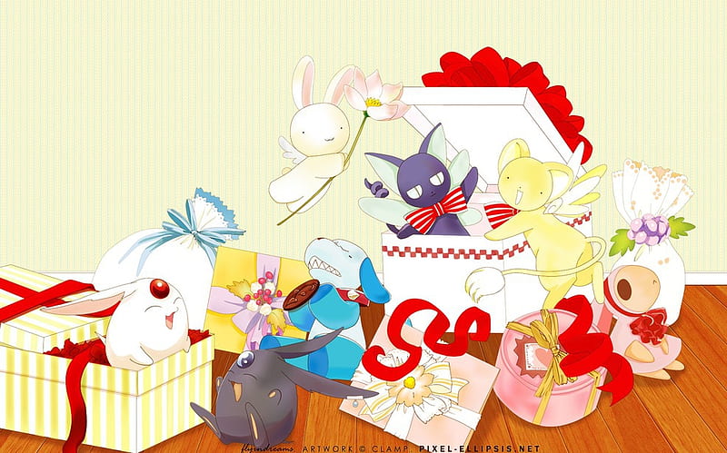 Clamp Party For Cuteness Cute Kero Eriol Card Captor Sakura Anime Clamp Hd Wallpaper Peakpx