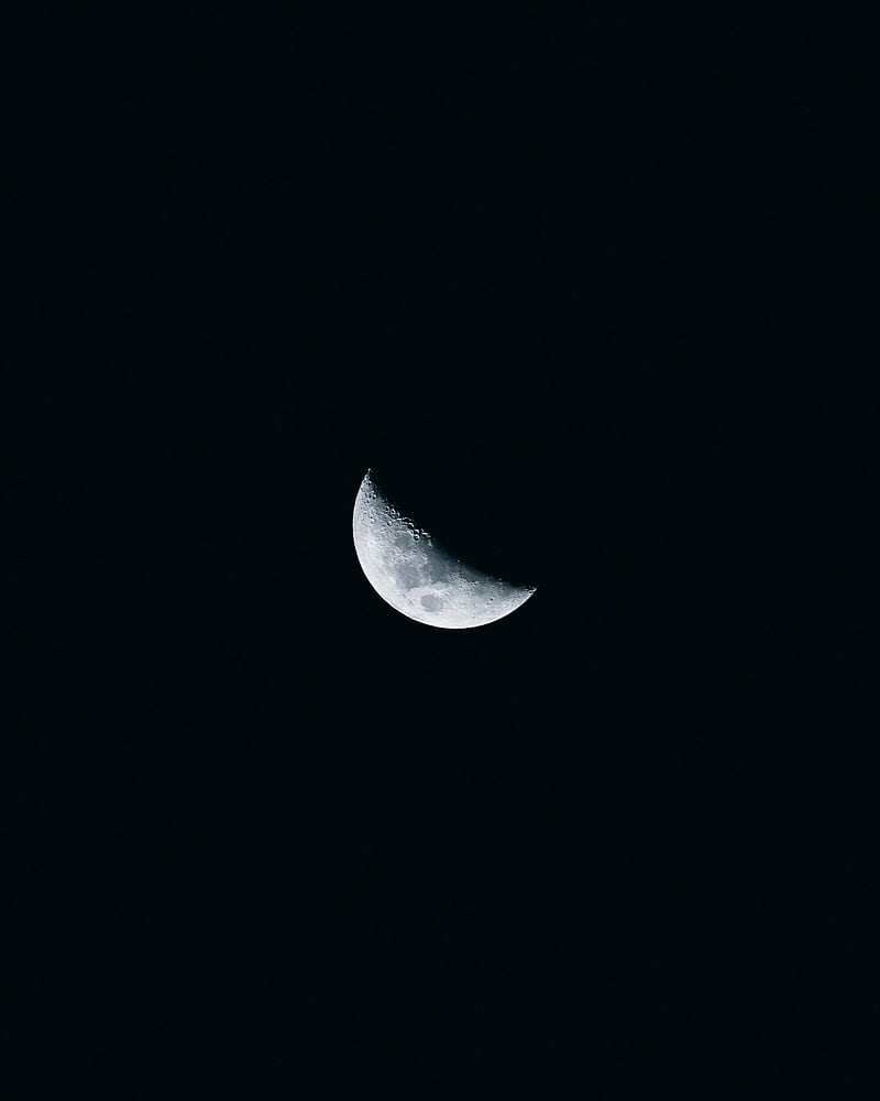 moon, night, dark, black, HD phone wallpaper