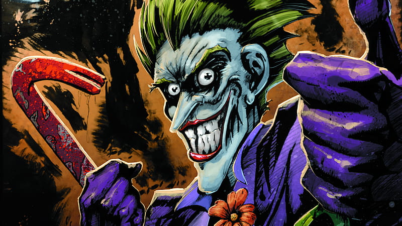 Joker Comic Cartoon Art, joker, supervillain, superheroes, , artist, artwork, digital-art, HD wallpaper