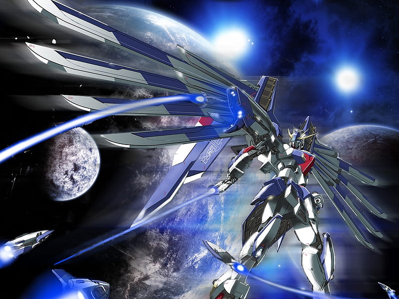 New Gundam Gundam Moon Space Beam Saber Wing Hd Wallpaper Peakpx