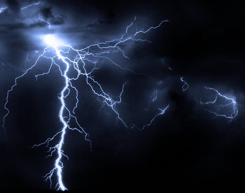 Lightning Storm In The Night, dramatic, forces, storm, weather, lightning, dark, awesome, nature, night, HD wallpaper