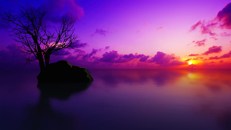Maldivian Sunset , sunset, nature, HD wallpaper