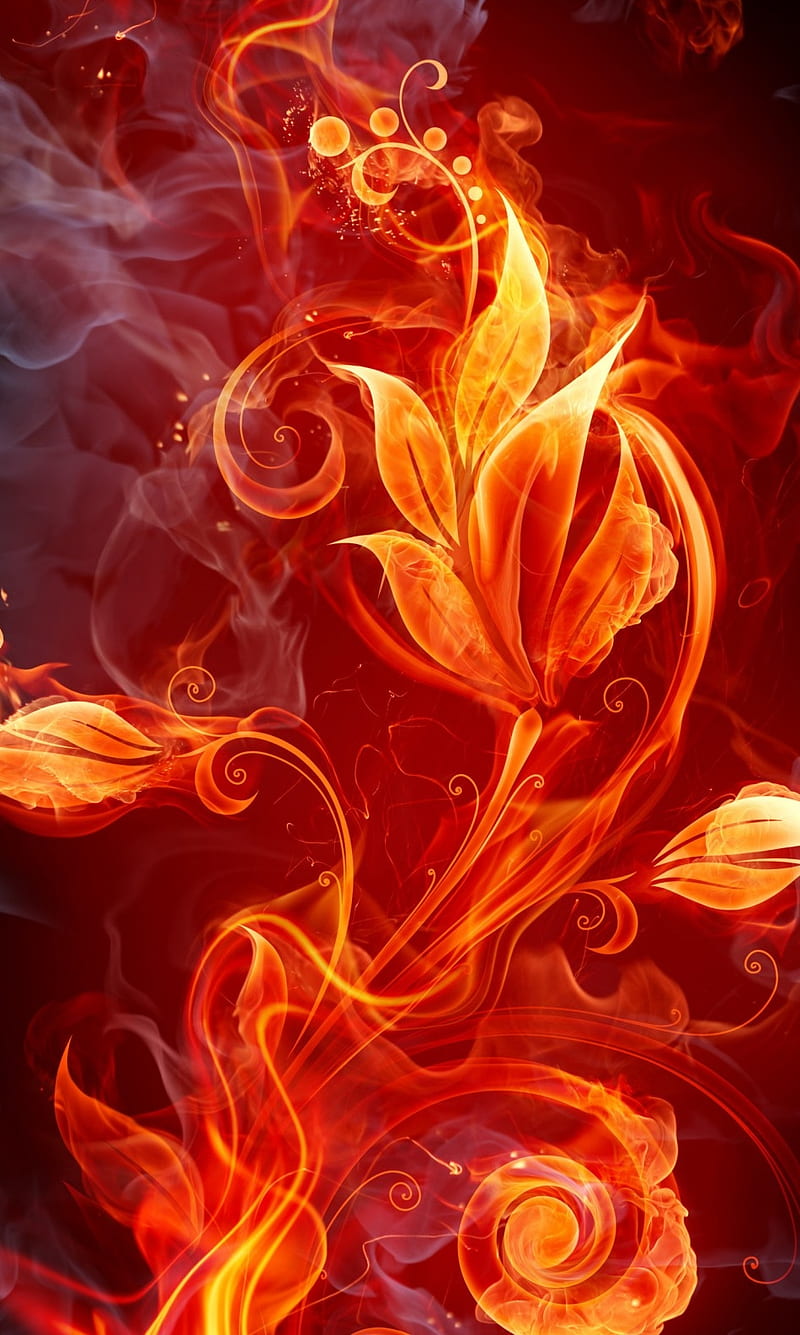fire smoke, abstract, firesmoke, hq, red, HD phone wallpaper