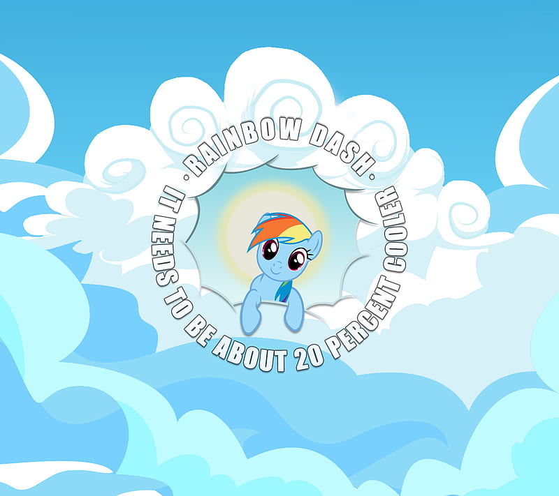 Rainbow Dash Clouds, 20 percent cooler, brony, mlp, my little pony, rainbow dash, HD wallpaper