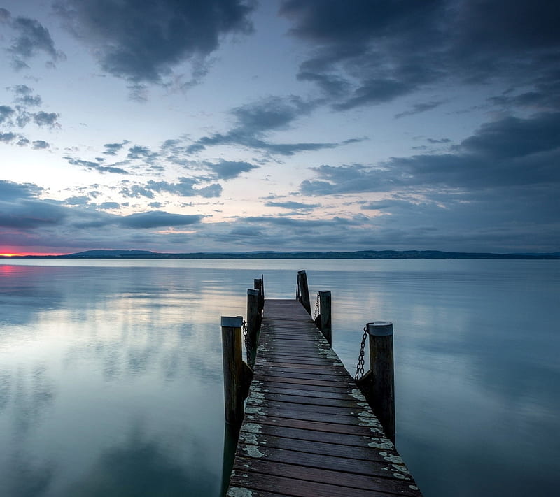 Dock, river, sky, HD wallpaper | Peakpx