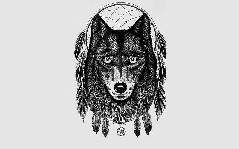 Wolf Dream Catcher by Samuel Molano TattooNOW