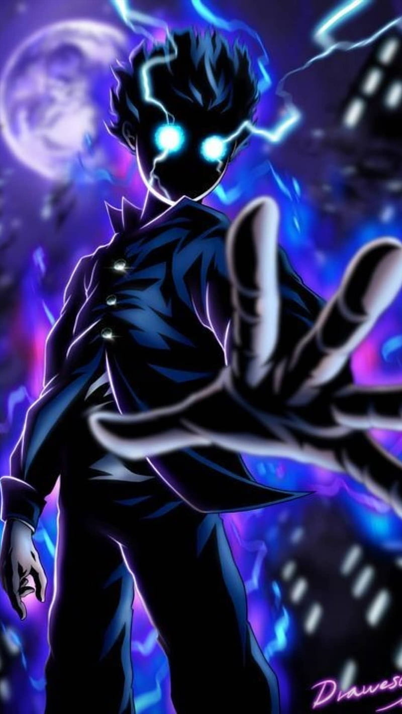 Mob phycho 100 , anime, awesome, black, mob phycho 100, super, HD phone wallpaper