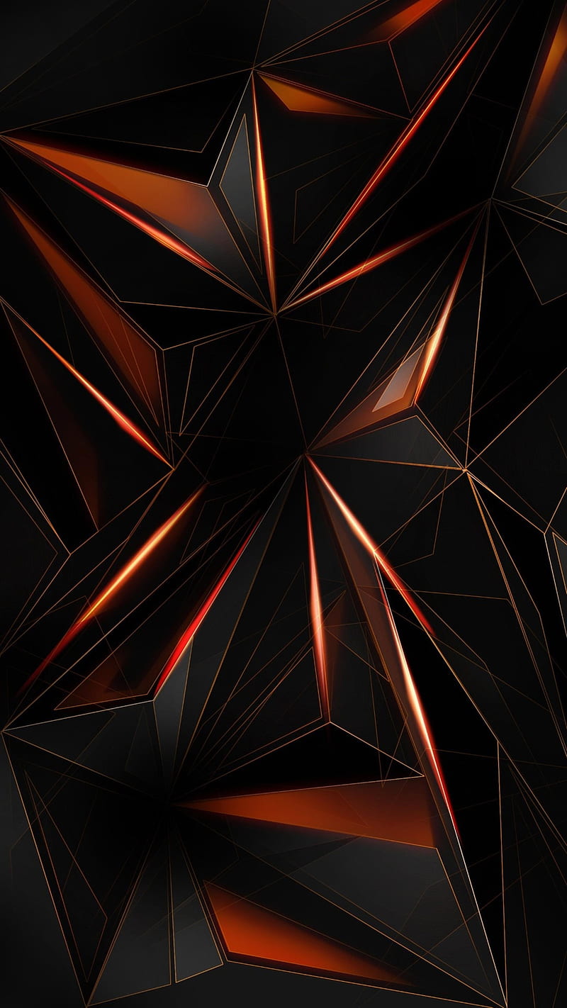 Orange Shards, black, cool, modern, pink, purple, red, HD phone wallpaper |  Peakpx